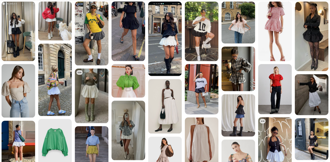 Multiple ways to style bubble skirts, bubble dresses, for spring 2025