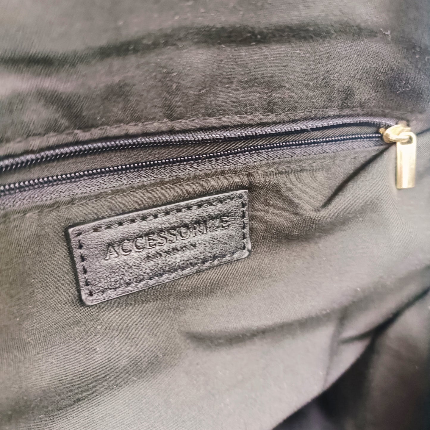 Black Faux Leather Gold Hardwear Laptop Backpack ONE Size | Preloved