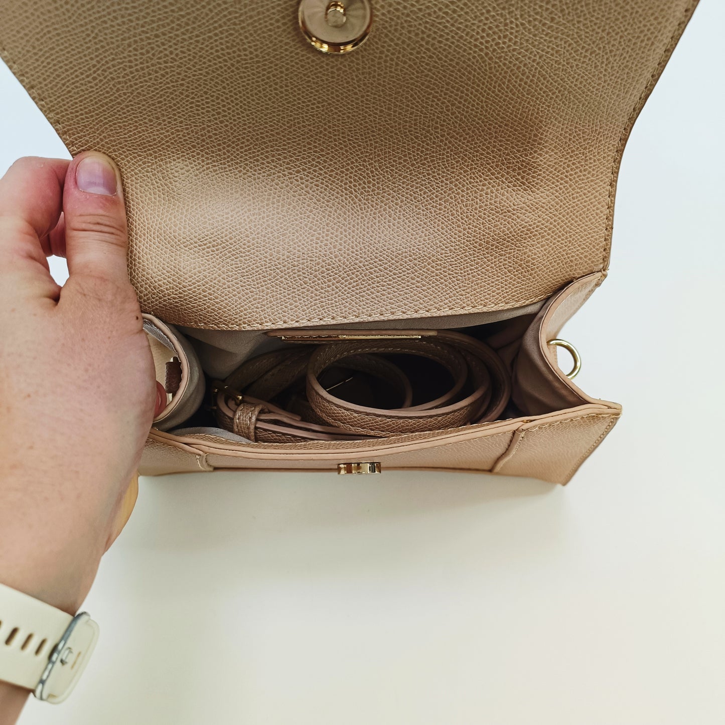 Statement Tortoiseshell & Peach Structured Bag ONE Size | Preloved
