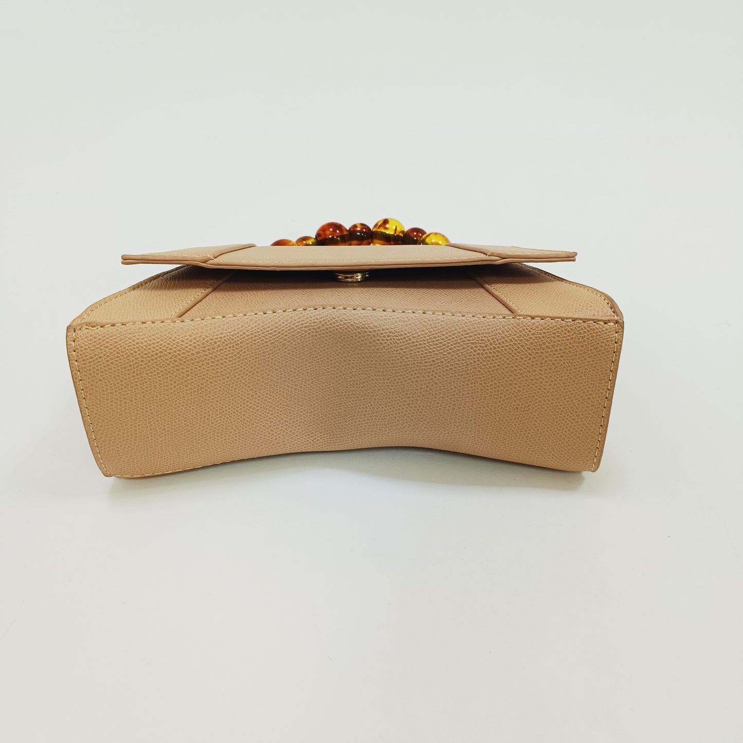 Statement Tortoiseshell & Peach Structured Bag ONE Size | Preloved