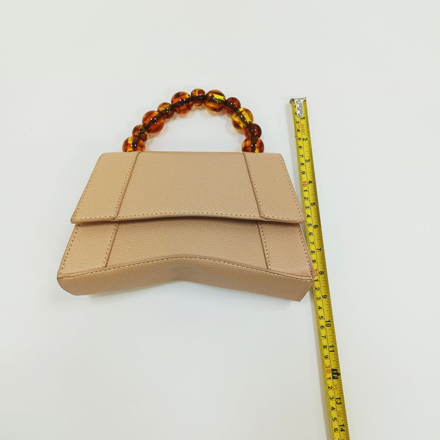Statement Tortoiseshell & Peach Structured Bag ONE Size | Preloved