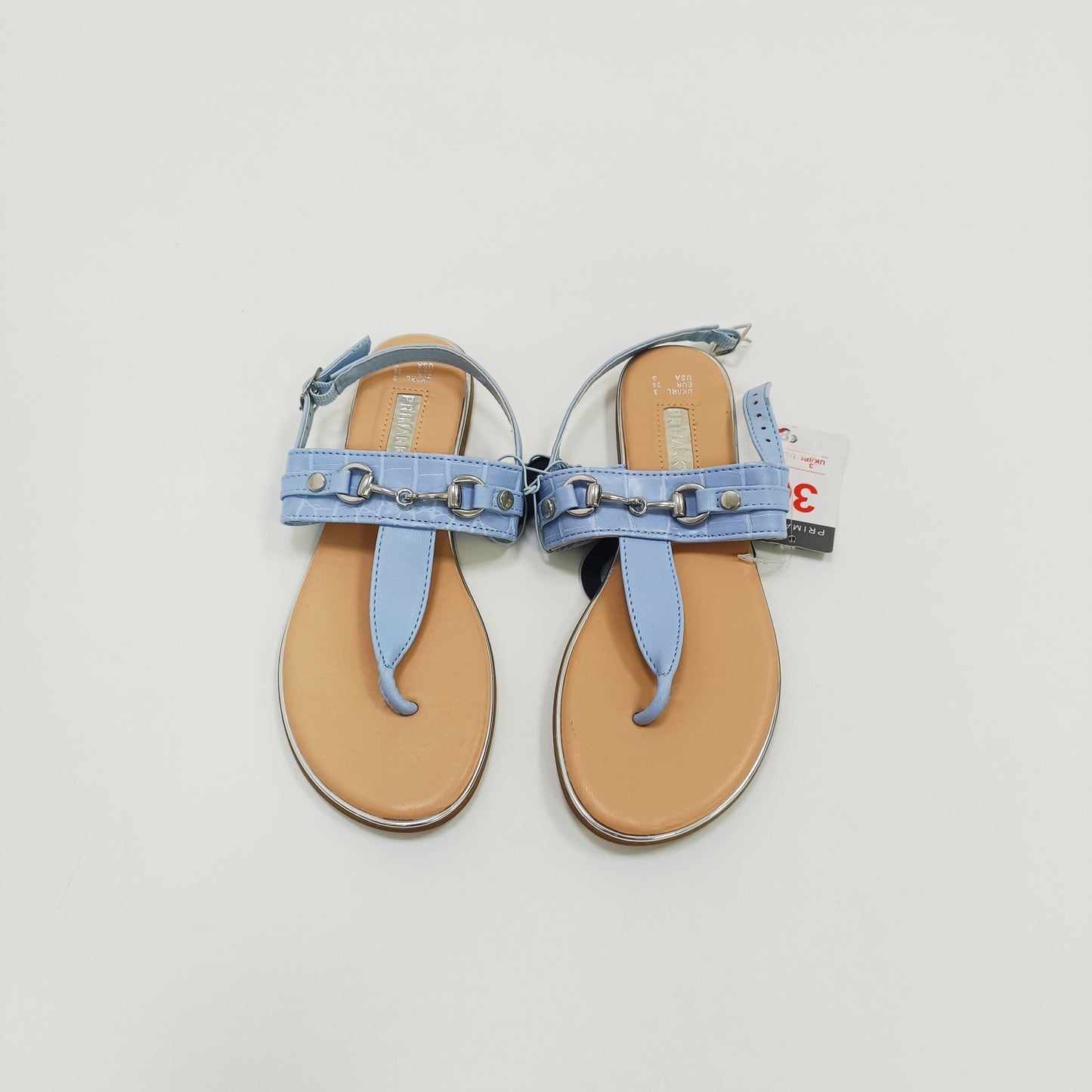 Baby Blue With Silver Hardwear Sandals Size 3 | Preloved