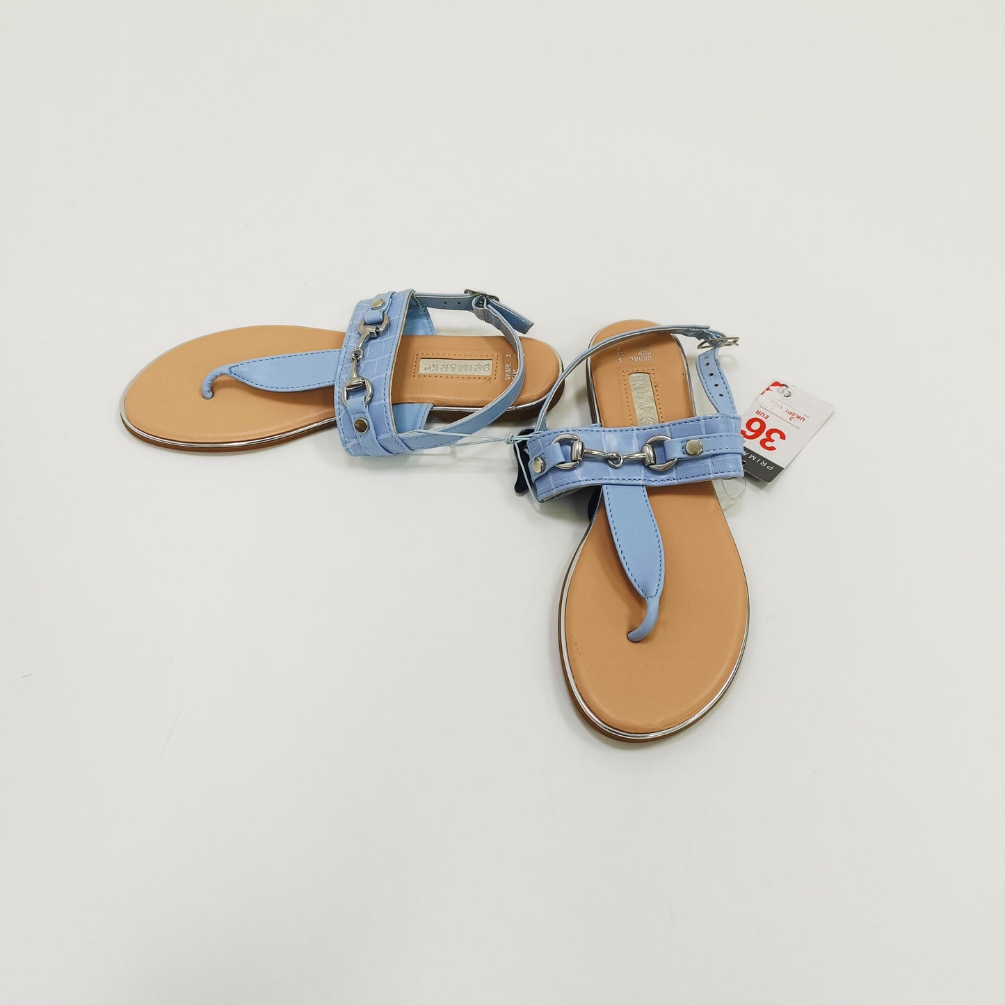 Baby Blue With Silver Hardwear Sandals Size 3 | Preloved