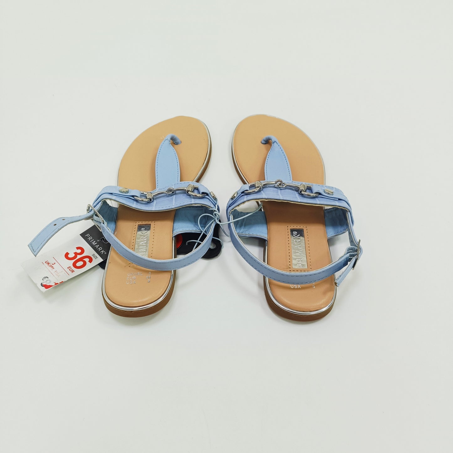Baby Blue With Silver Hardwear Sandals Size 3 | Preloved