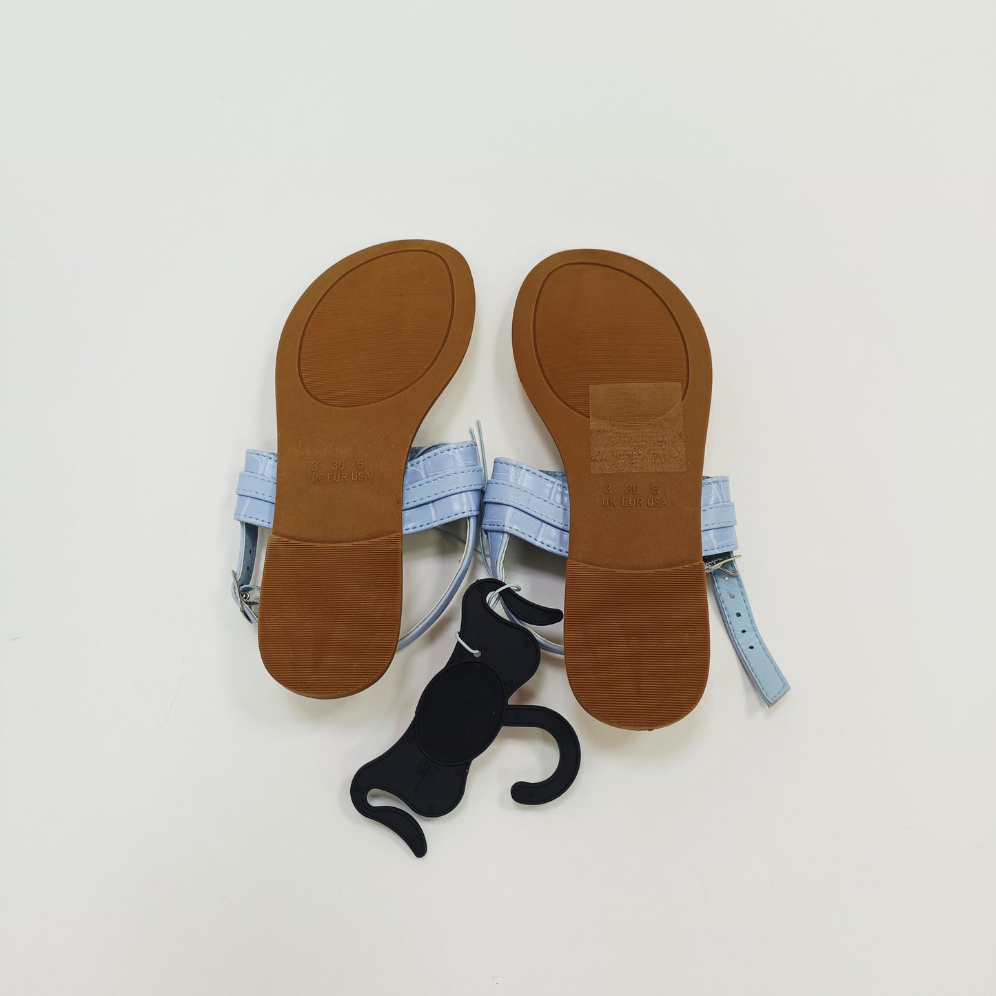 Baby Blue With Silver Hardwear Sandals Size 3 | Preloved