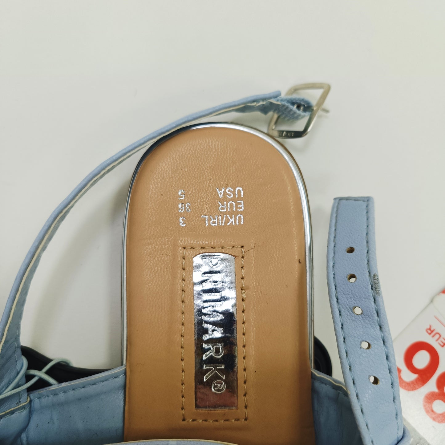 Baby Blue With Silver Hardwear Sandals Size 3 | Preloved
