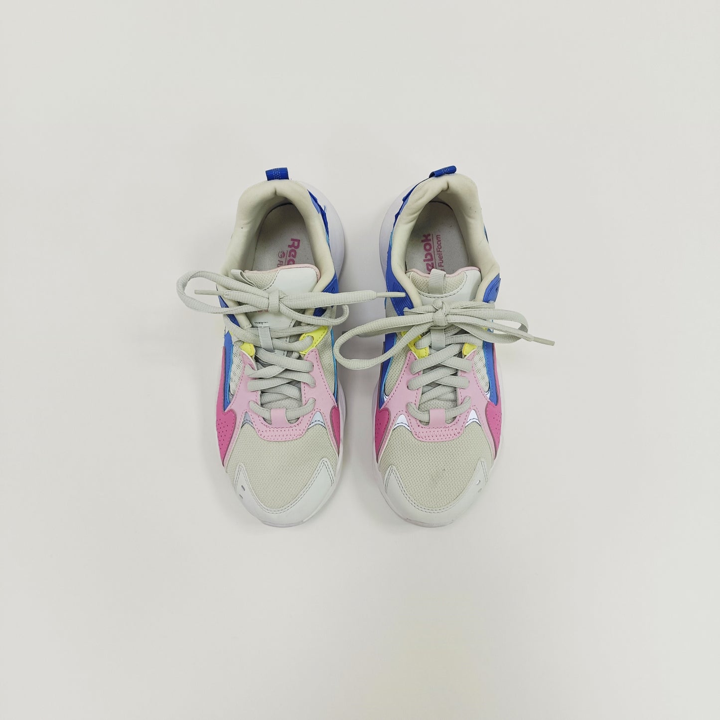 Reebok Pink & Blue Chunky Trainers Size 5 | Preloved