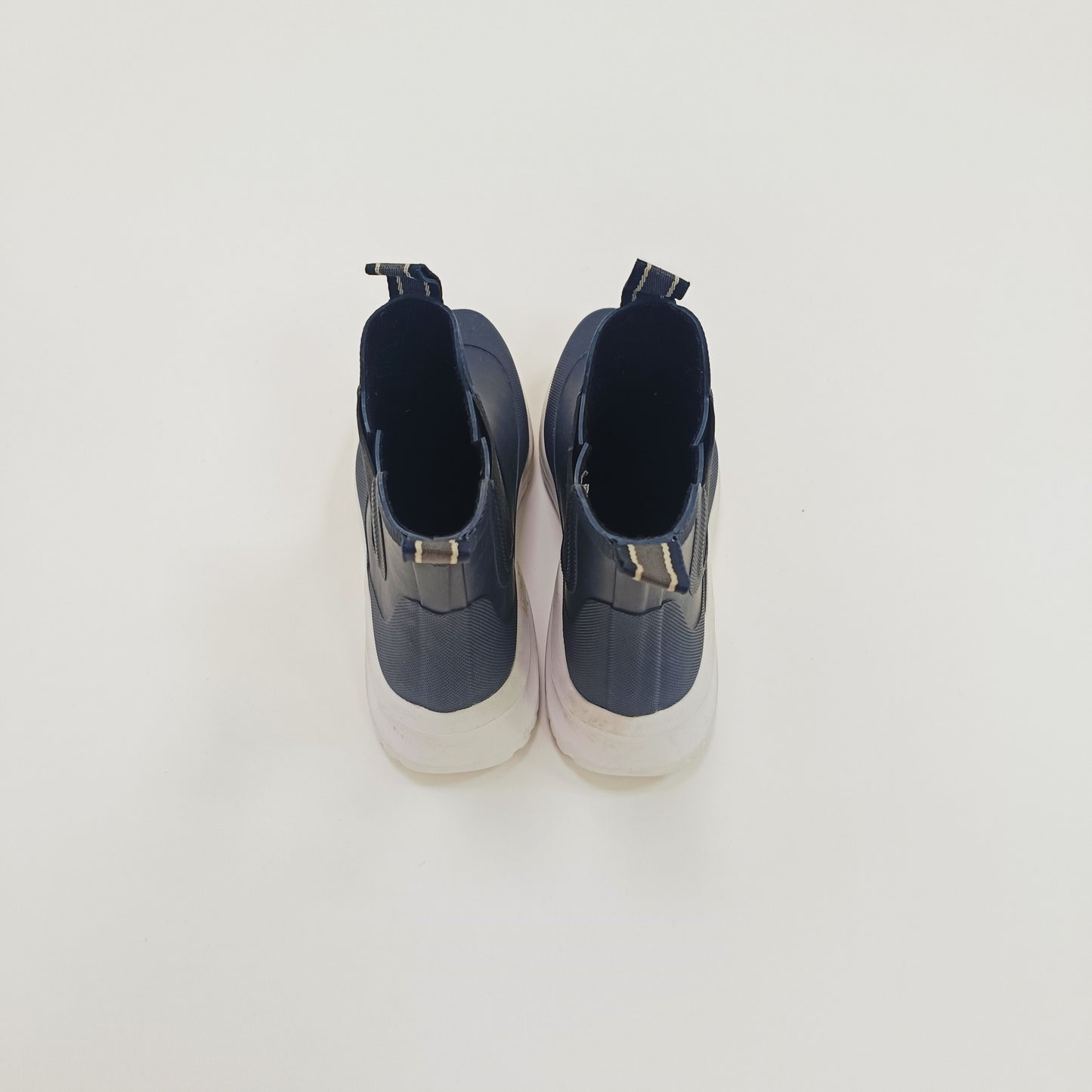 Blue With White Soles Cropped Wellies Size 6 | Preloved