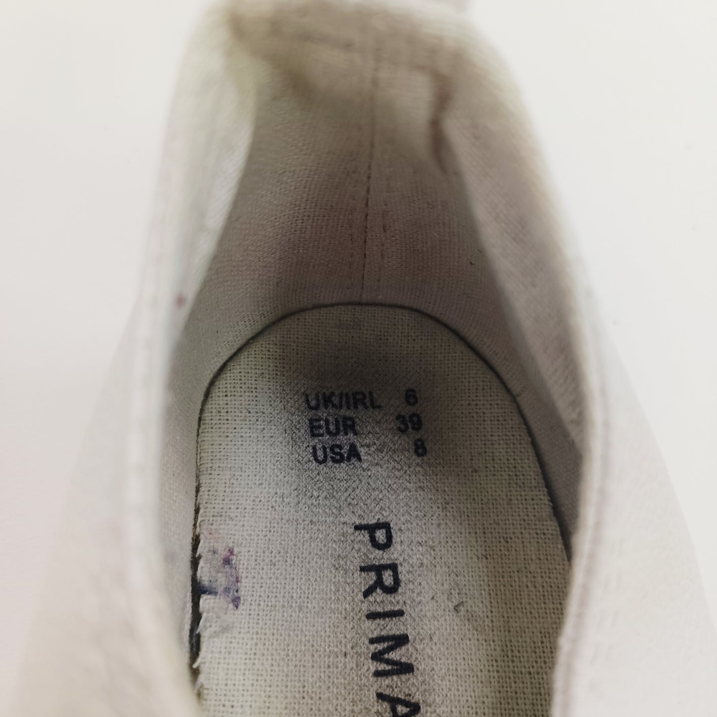 White Low Rise Faux Leather Lace Up Trainers Size 6 | Preloved