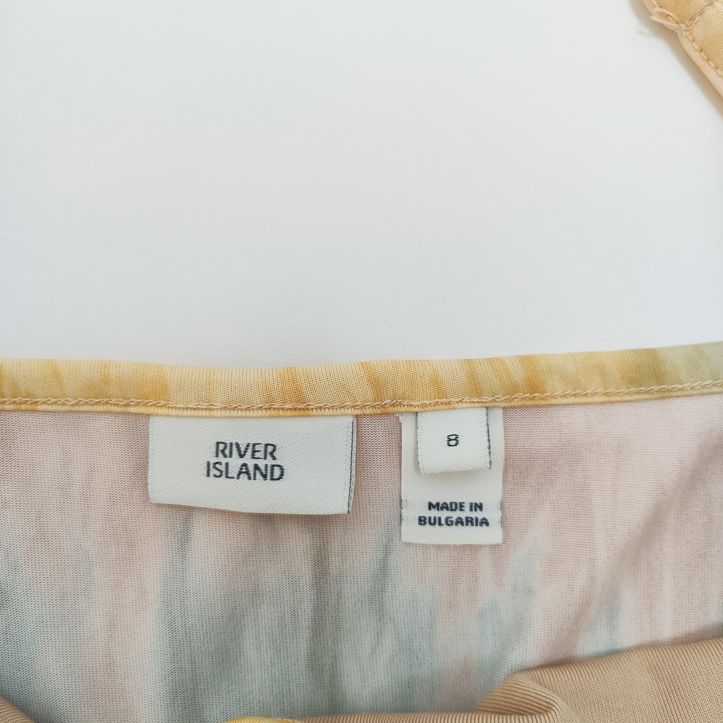 Pastel Tie-Dye Print Pleated Sleeveless Womens Midi Dress | Preloved