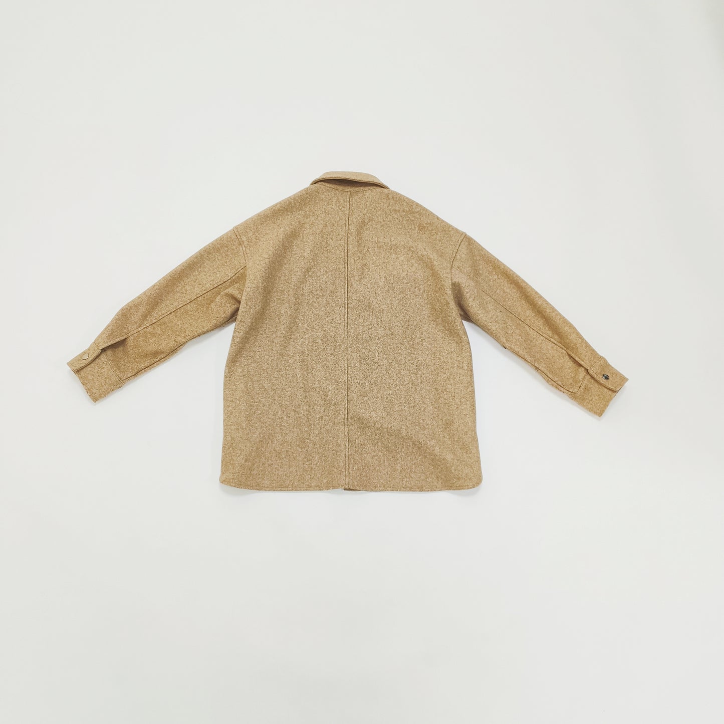 Brown Oversized Fleece Flecked Shacket | Preloved