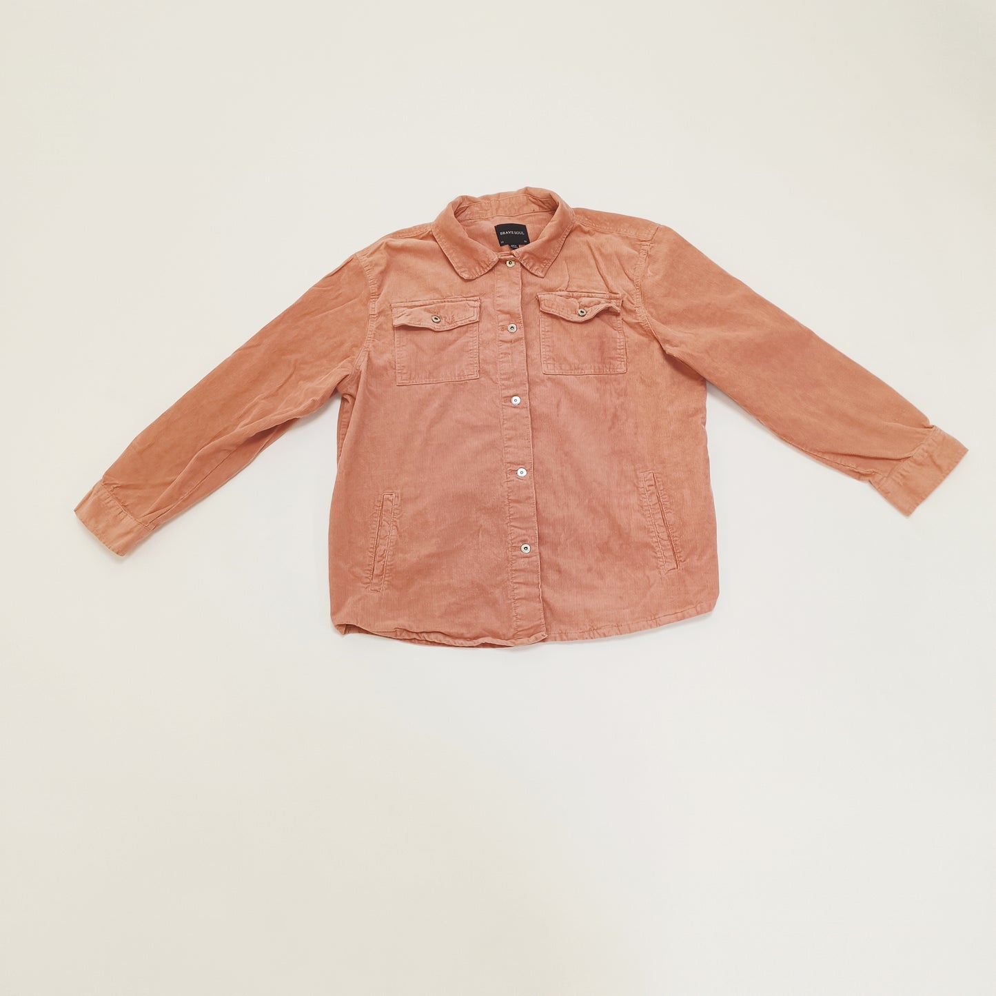 Light Pink Corduroy Womens Shacket Size Extra Large | Preloved