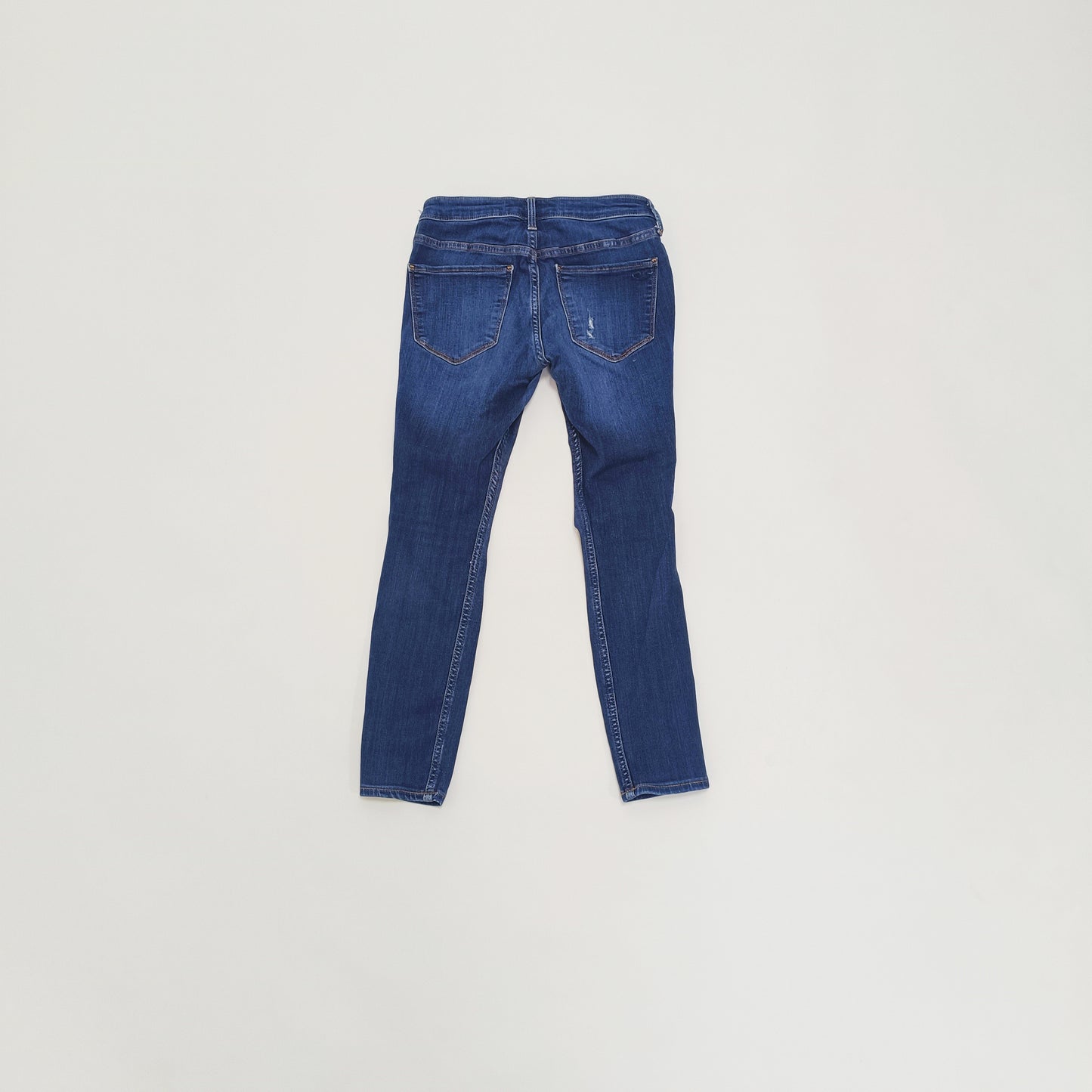 Dark Wash High Waist Super Skinny Ripped Jeans Size Extra Extra Small | Preloved