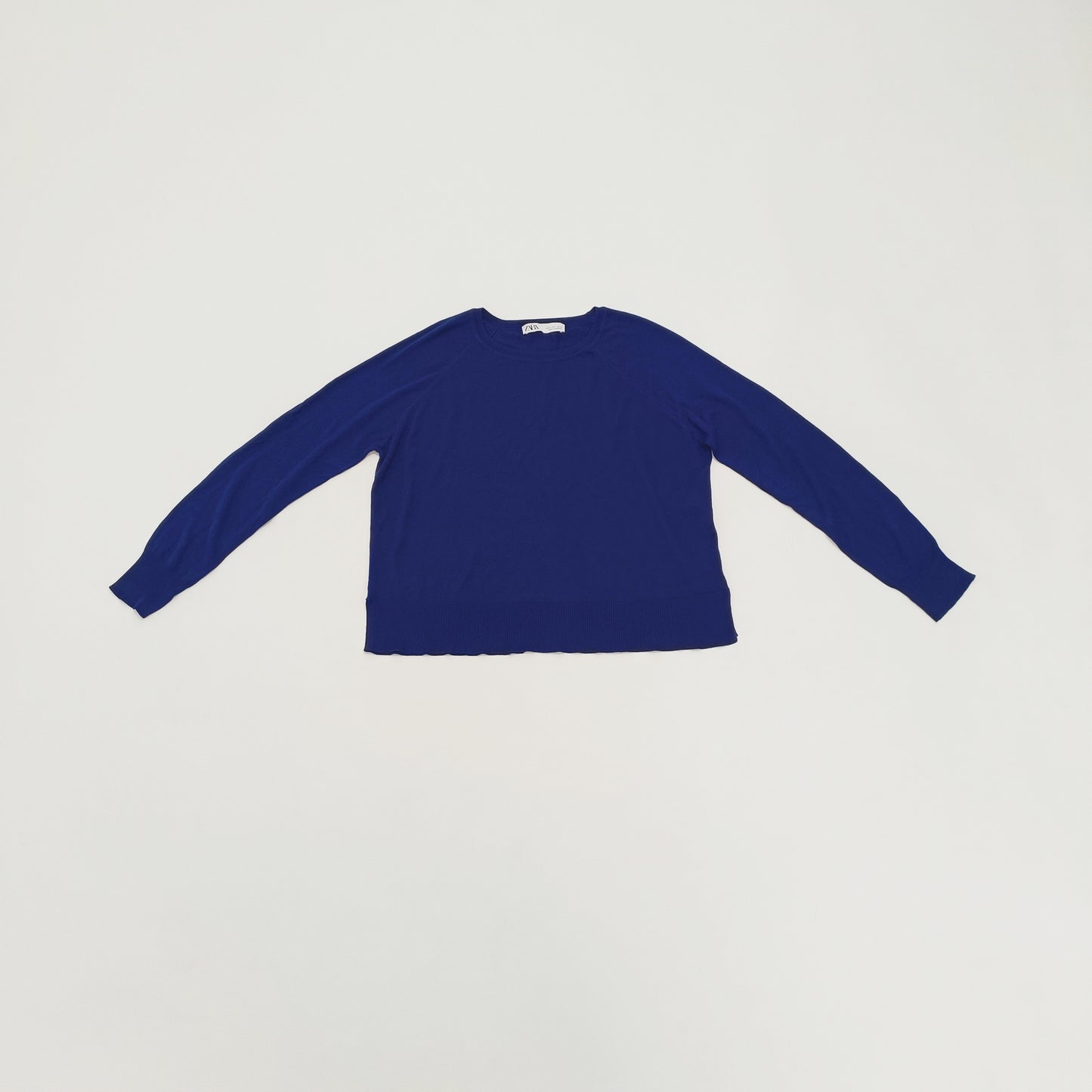 Navy Blue Lightweight Womens Knitted Jumper Size Small | Preloved