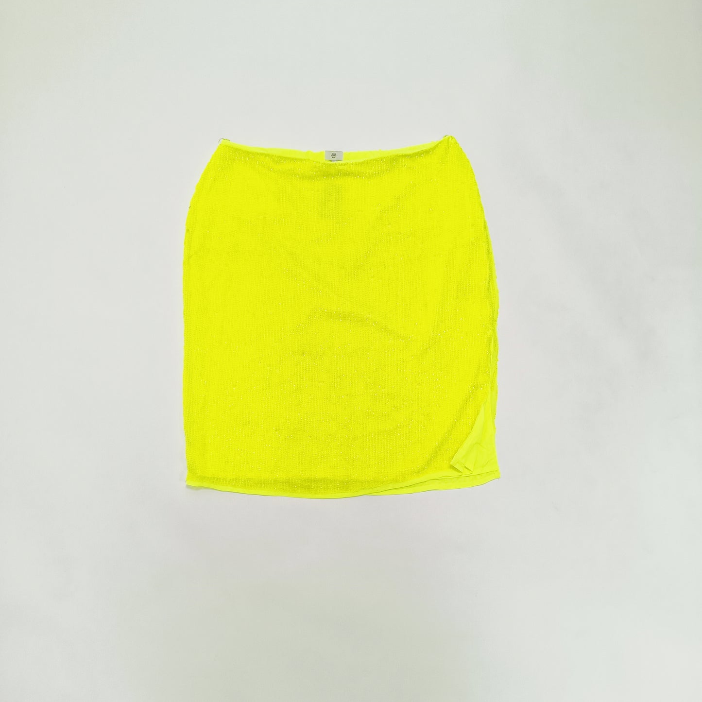 Fluorescent Yellow Sequin Festival Midi Skirt Size Extra Extra Large | Preloved