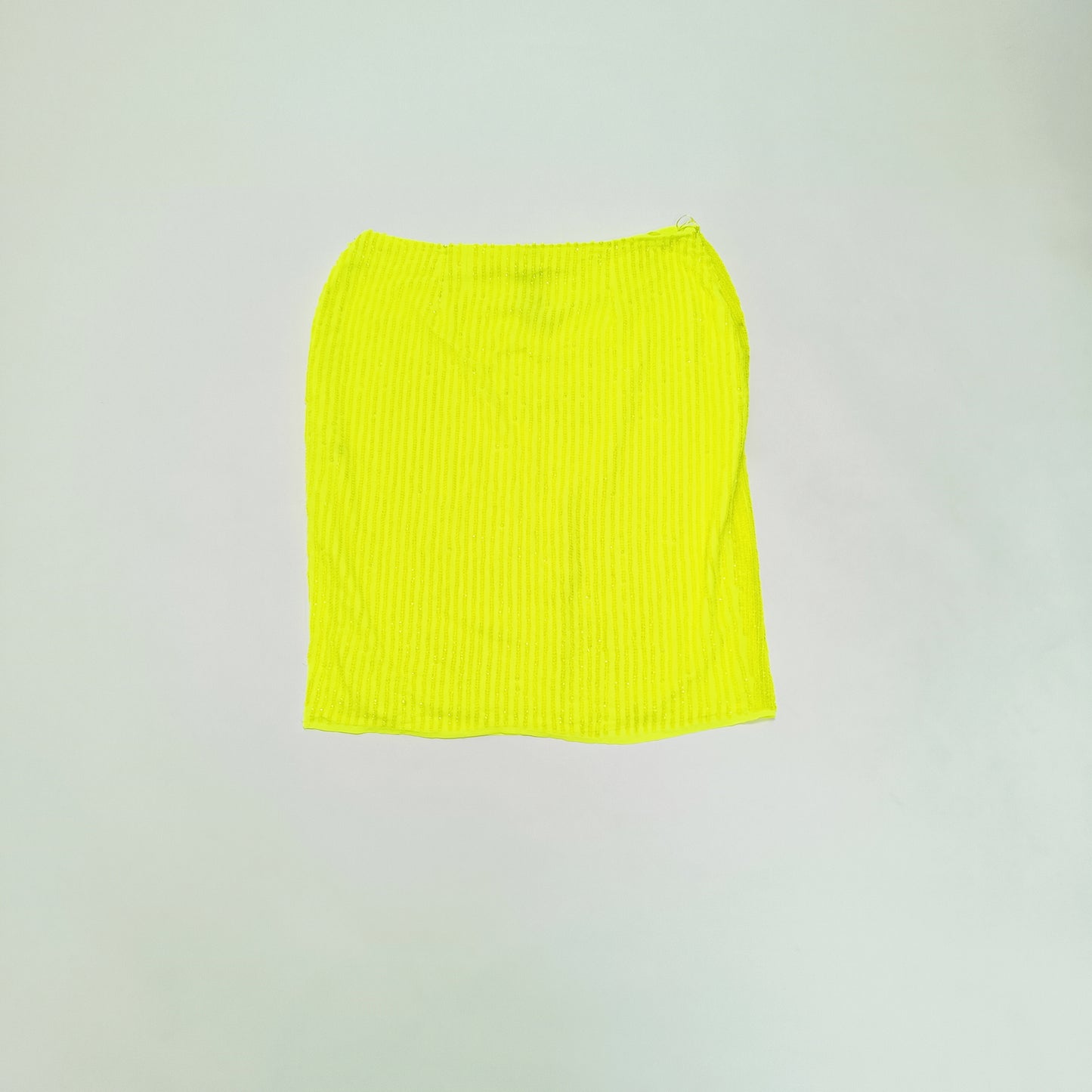 Fluorescent Yellow Sequin Festival Midi Skirt Size Extra Extra Large | Preloved
