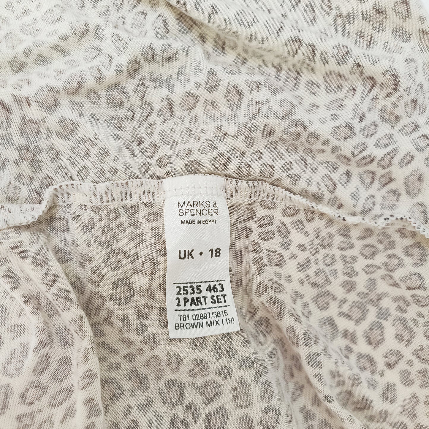 Lace Edged Strappy Leopard Print Vest Top Size Large | Preloved