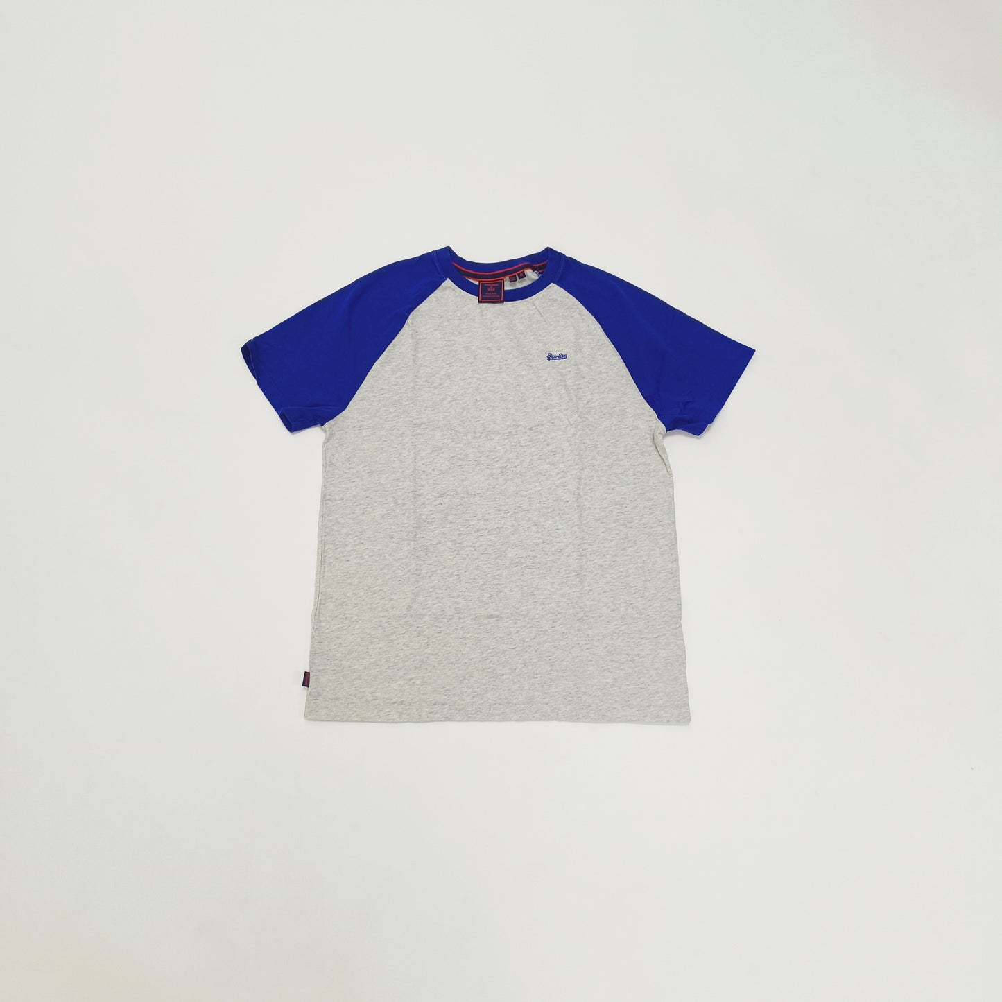 Blue & Grey Contrast Short Sleeve T-Shirt Size Medium | Preloved