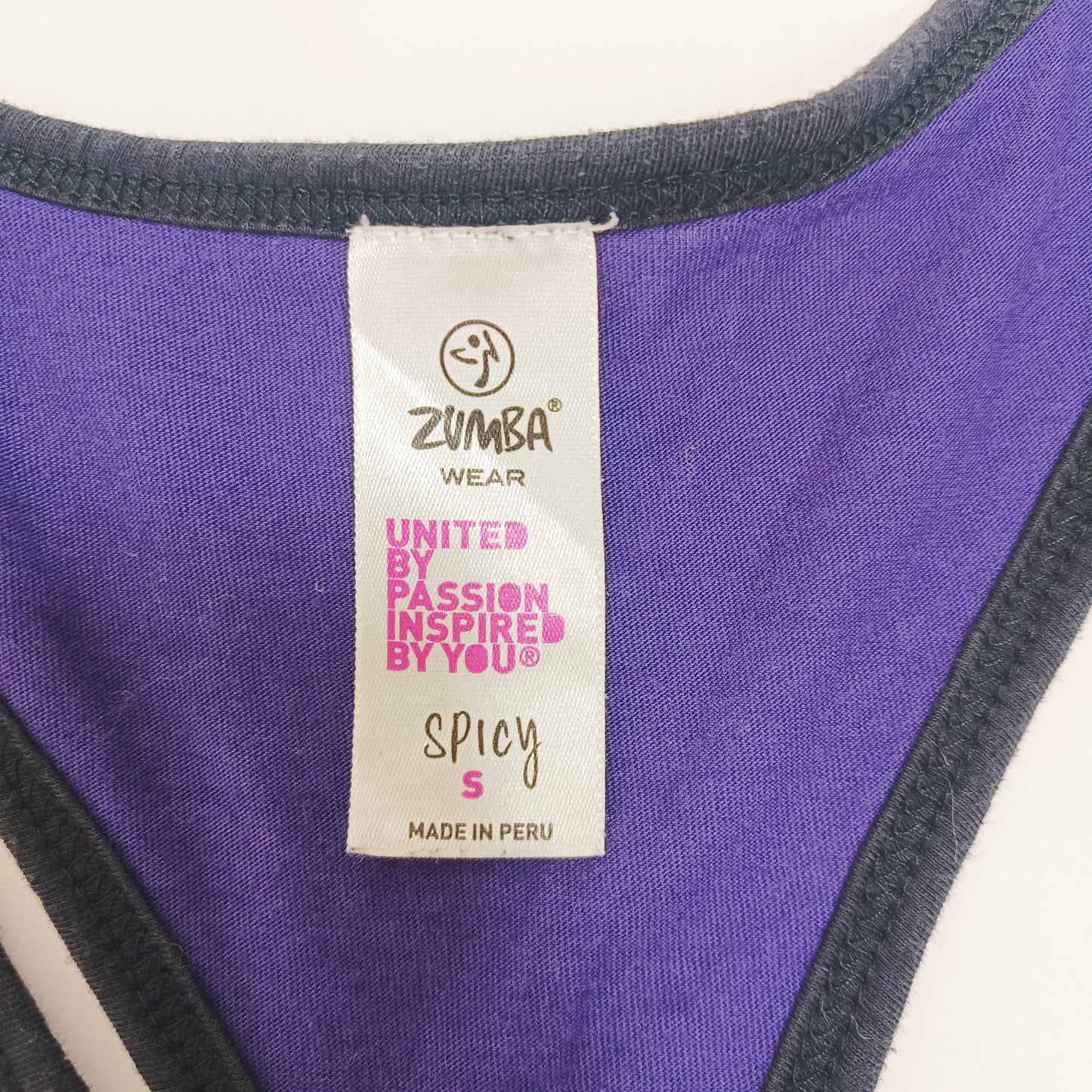 Black & Purple Halter Neck Vest Top Size Small | Preloved