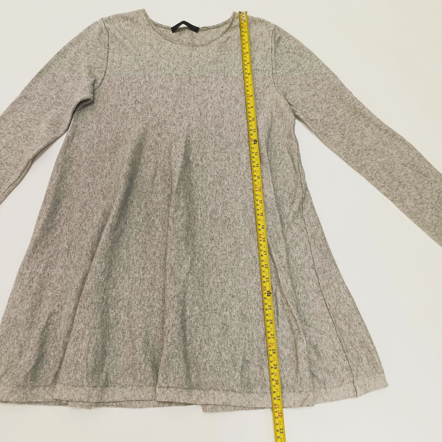Grey Flared Mini Dress Size Medium | Preloved