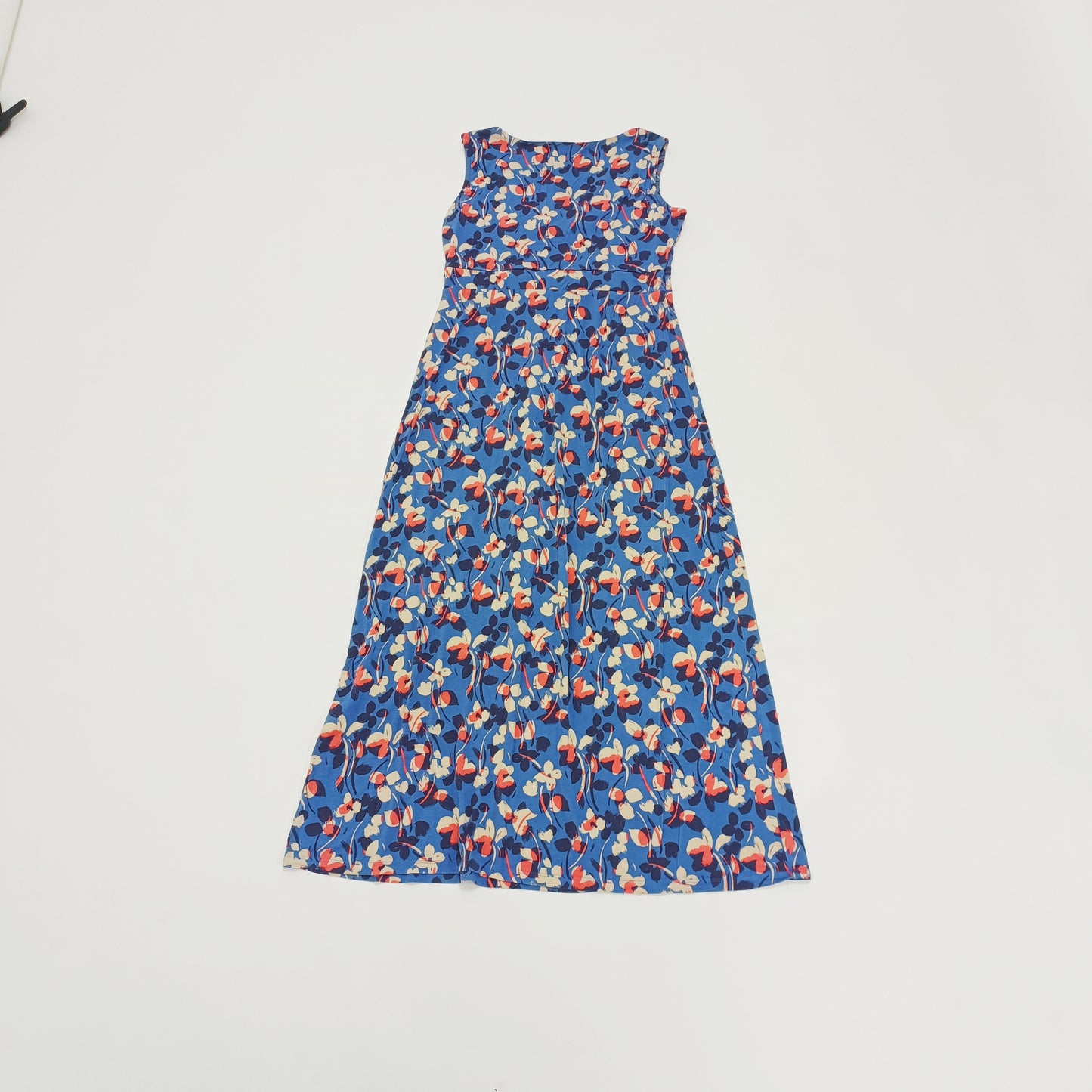 Blue & Pink Floral Womens Maxi Dress Size Medium | Preloved