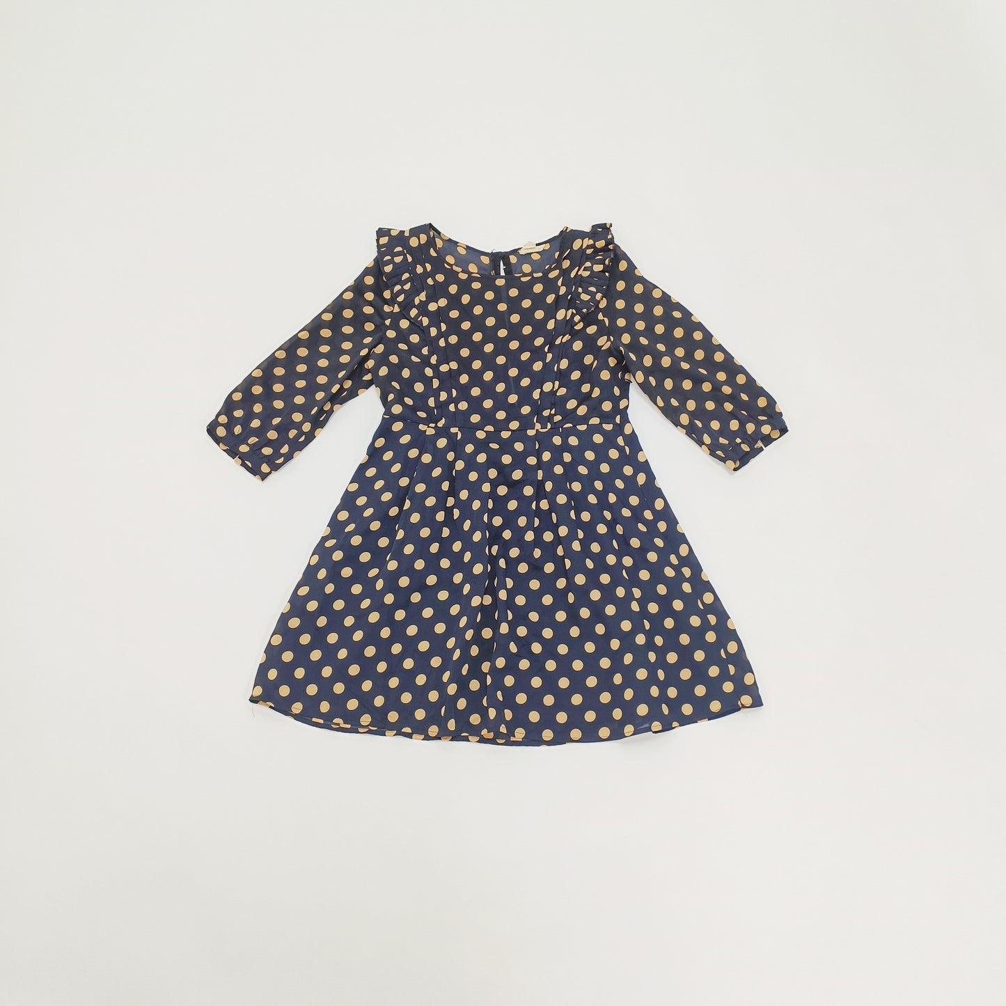 Black & Brown Polka Dot Womens Mini Dress Size Medium | Preloved