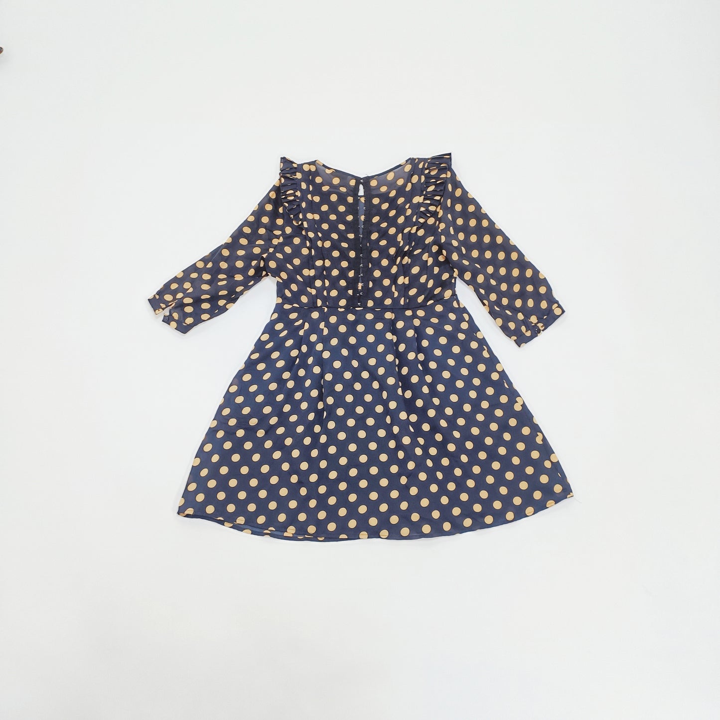 Black & Brown Polka Dot Womens Mini Dress Size Medium | Preloved