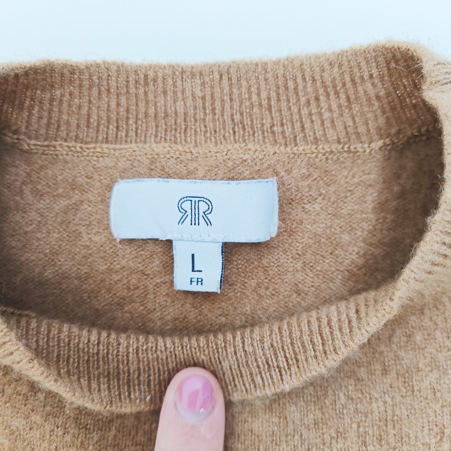 Brown Cashmere Womens Crew Neck Jumper Size Small | Preloved