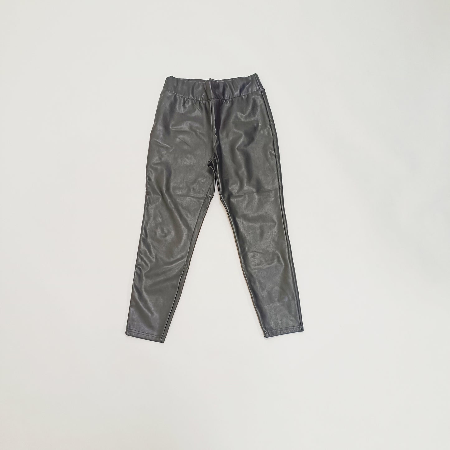 Black Faux Leather High Waist Leggings Size Medium | Preloved