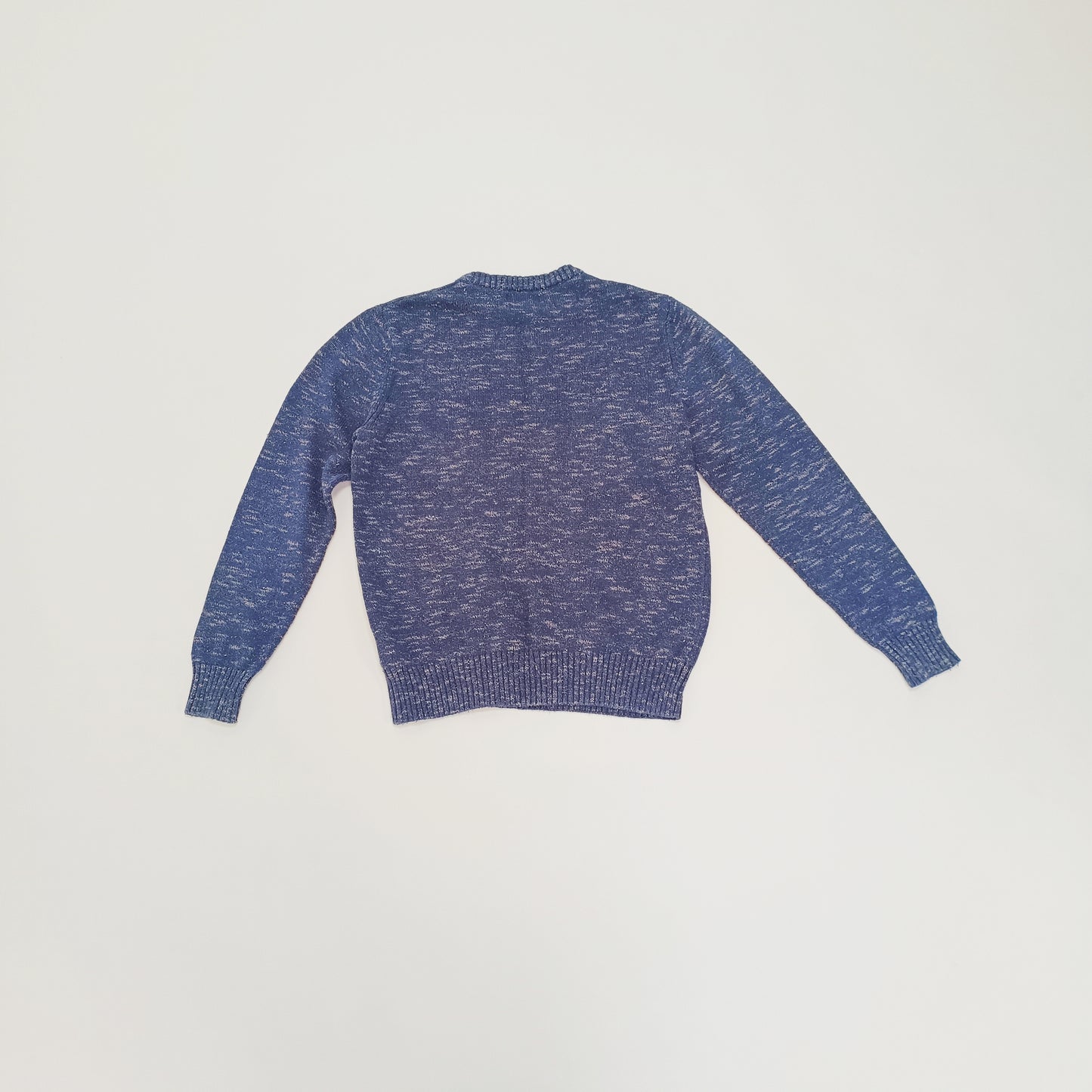 Navy Blue Long Sleeve Knitted Mens Jumper Size Medium | Preloved
