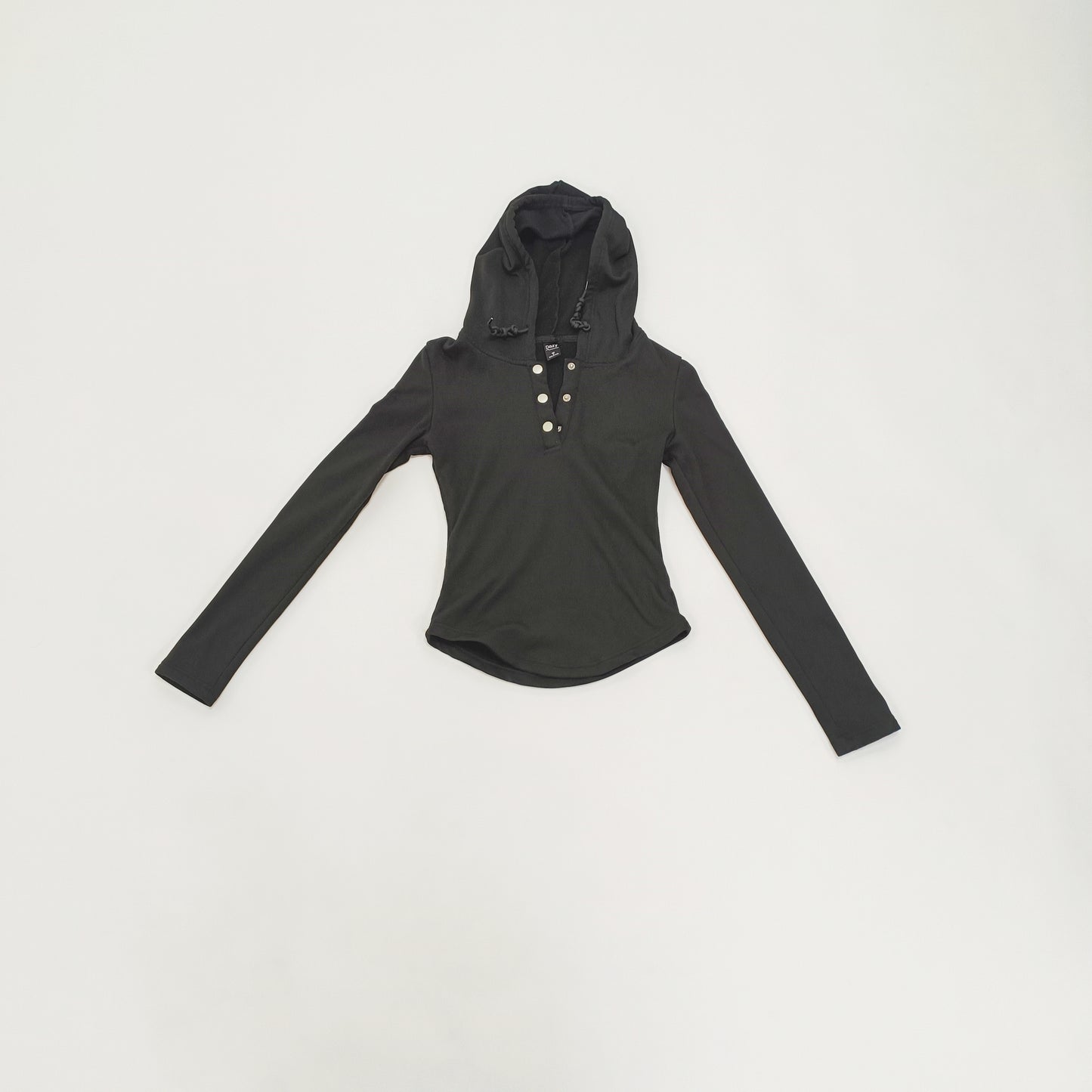 Black Fitted Womens Hoodie Size Medium | Preloved
