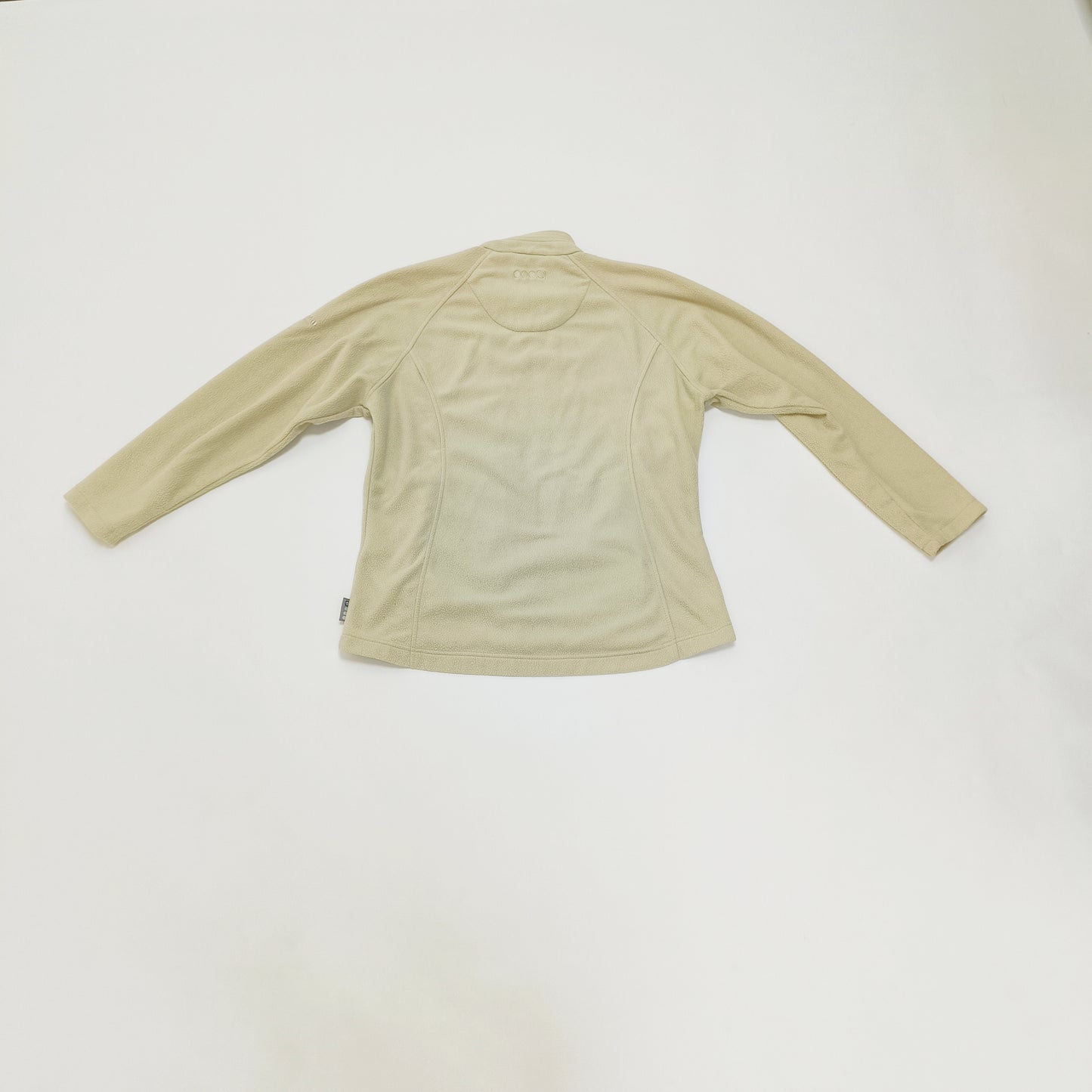 Cream Zip Up Womens Fitted Fleece Size Medium | Preloved