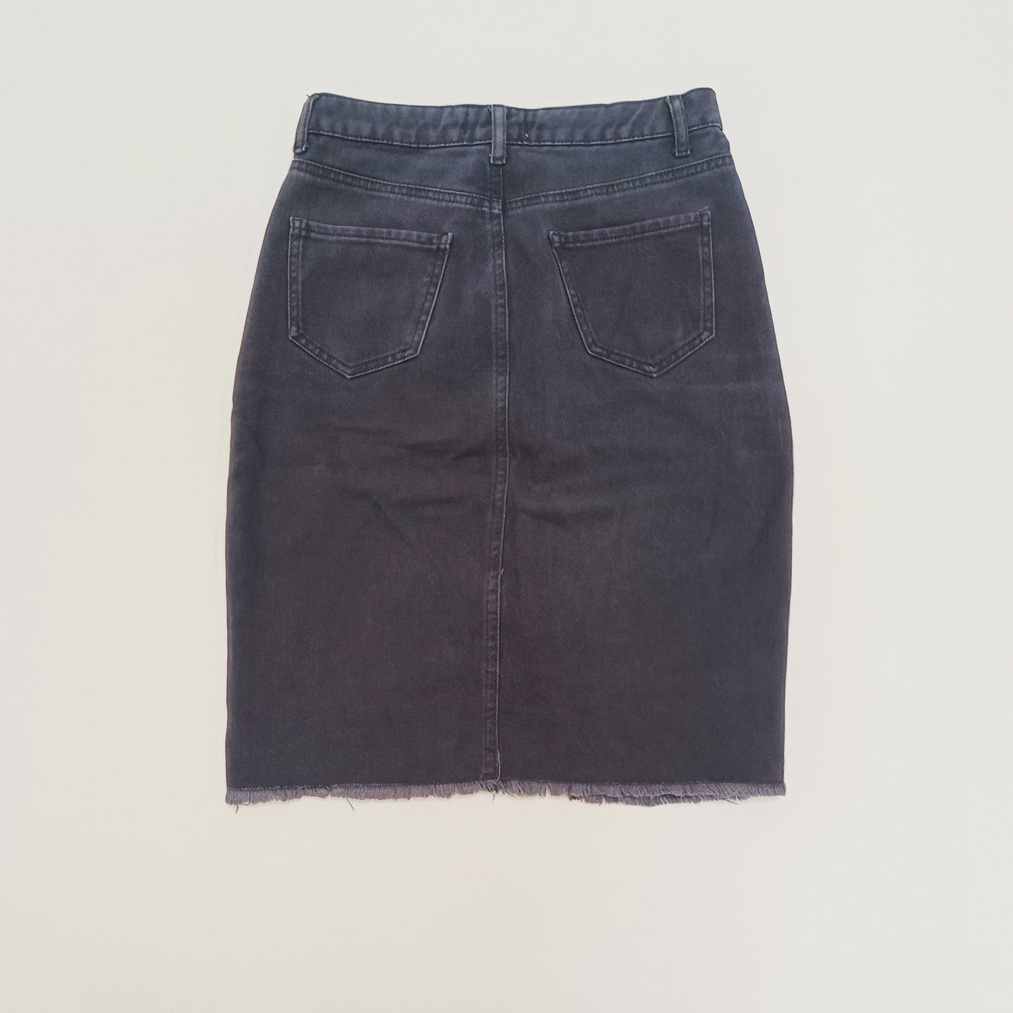 New Look Black Denim Midi Skirt