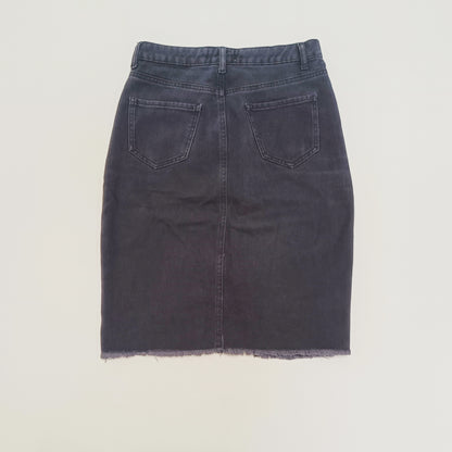 New Look Black Denim Midi Skirt