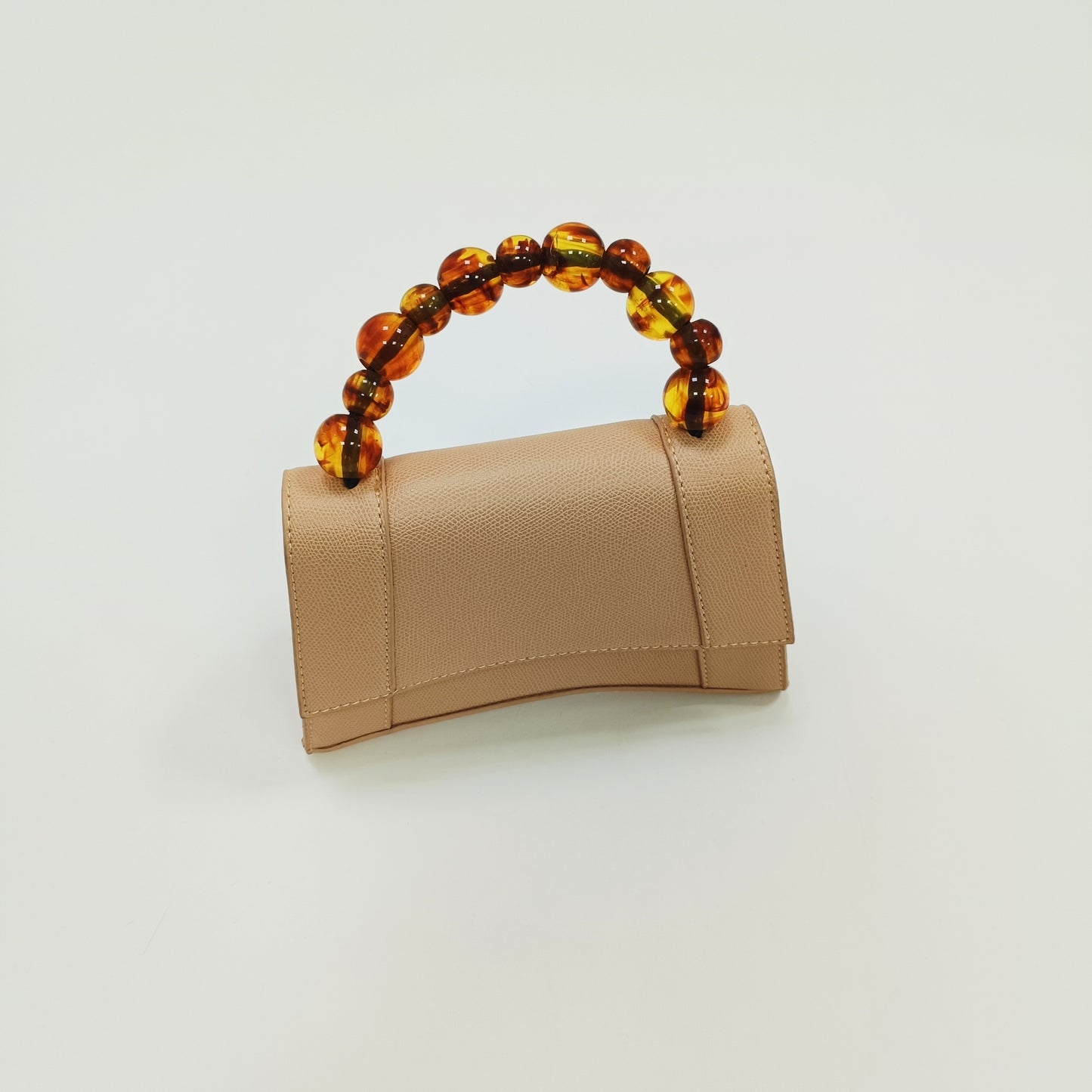 Statement Tortoiseshell & Peach Structured Bag  ONE Size  | Preloved