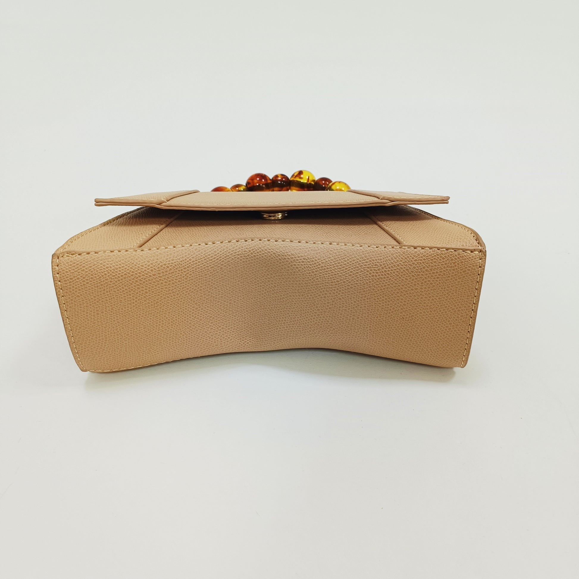 Statement Tortoiseshell & Peach Structured Bag  ONE Size  | Preloved
