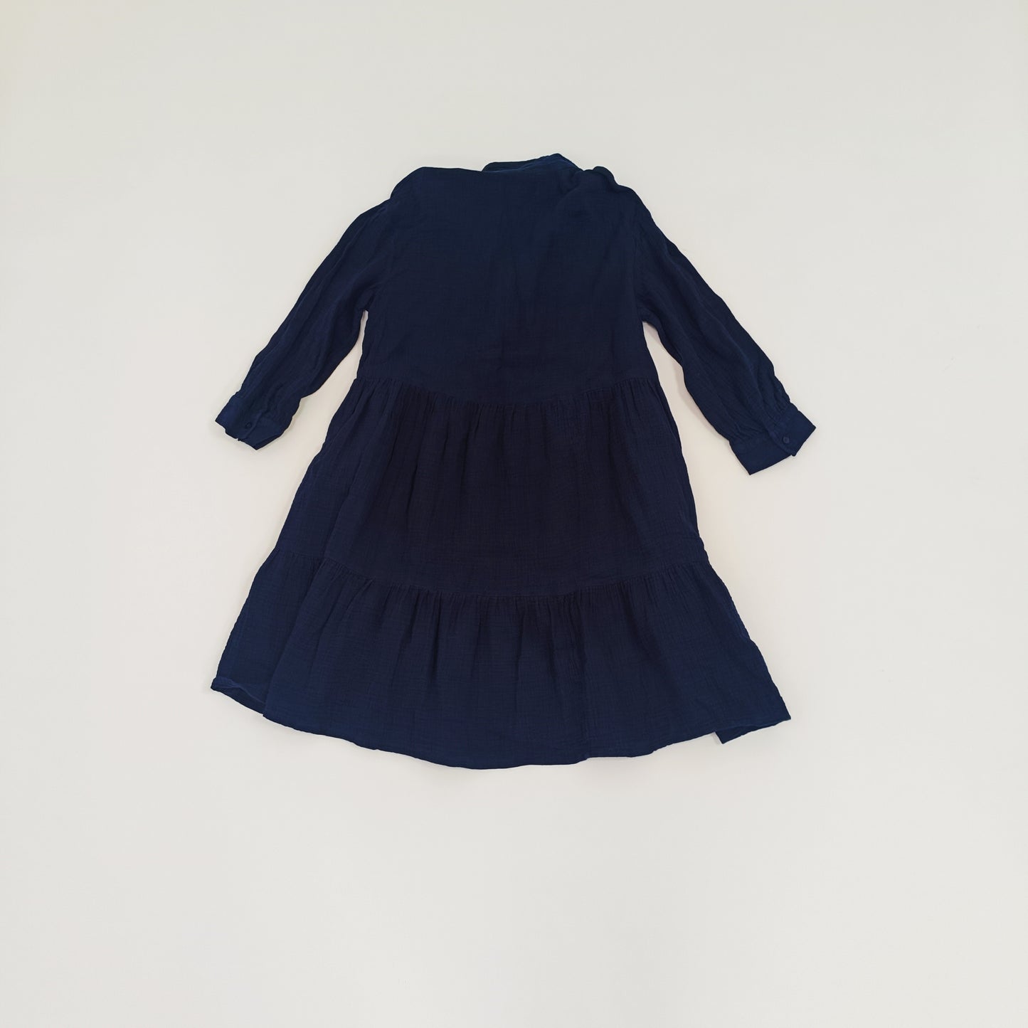 Navy Blue Oversized Tiered Shift Dress Size Small | Preloved