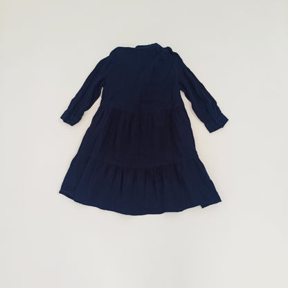 Navy Blue Oversized Tiered Shift Dress Size Small | Preloved