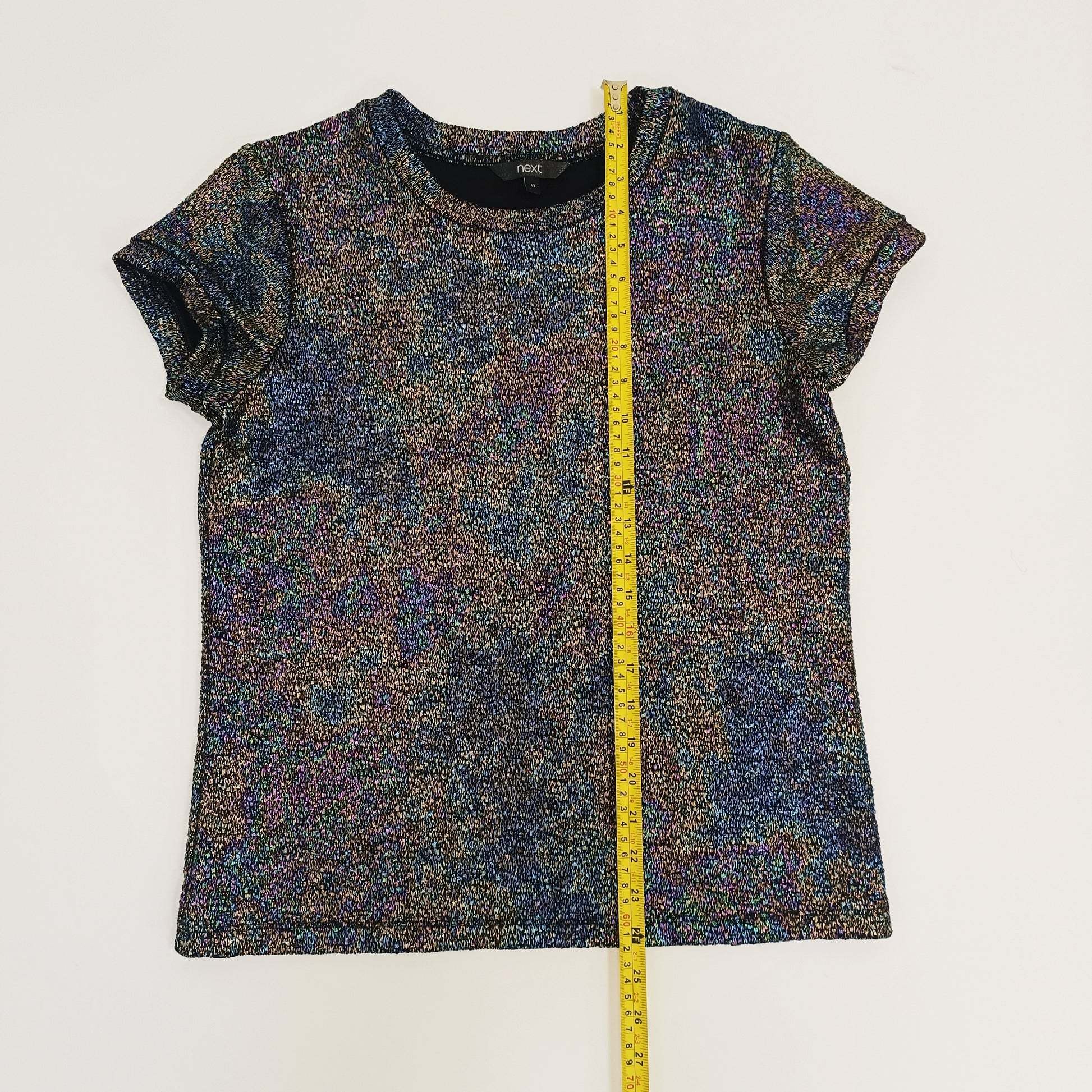 Irridescent Cap Sleeve Top Size Medium | Preloved