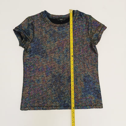 Irridescent Cap Sleeve Top Size Medium | Preloved