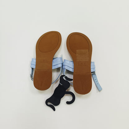 Baby Blue With Silver Hardwear Sandals Size 3 | Preloved