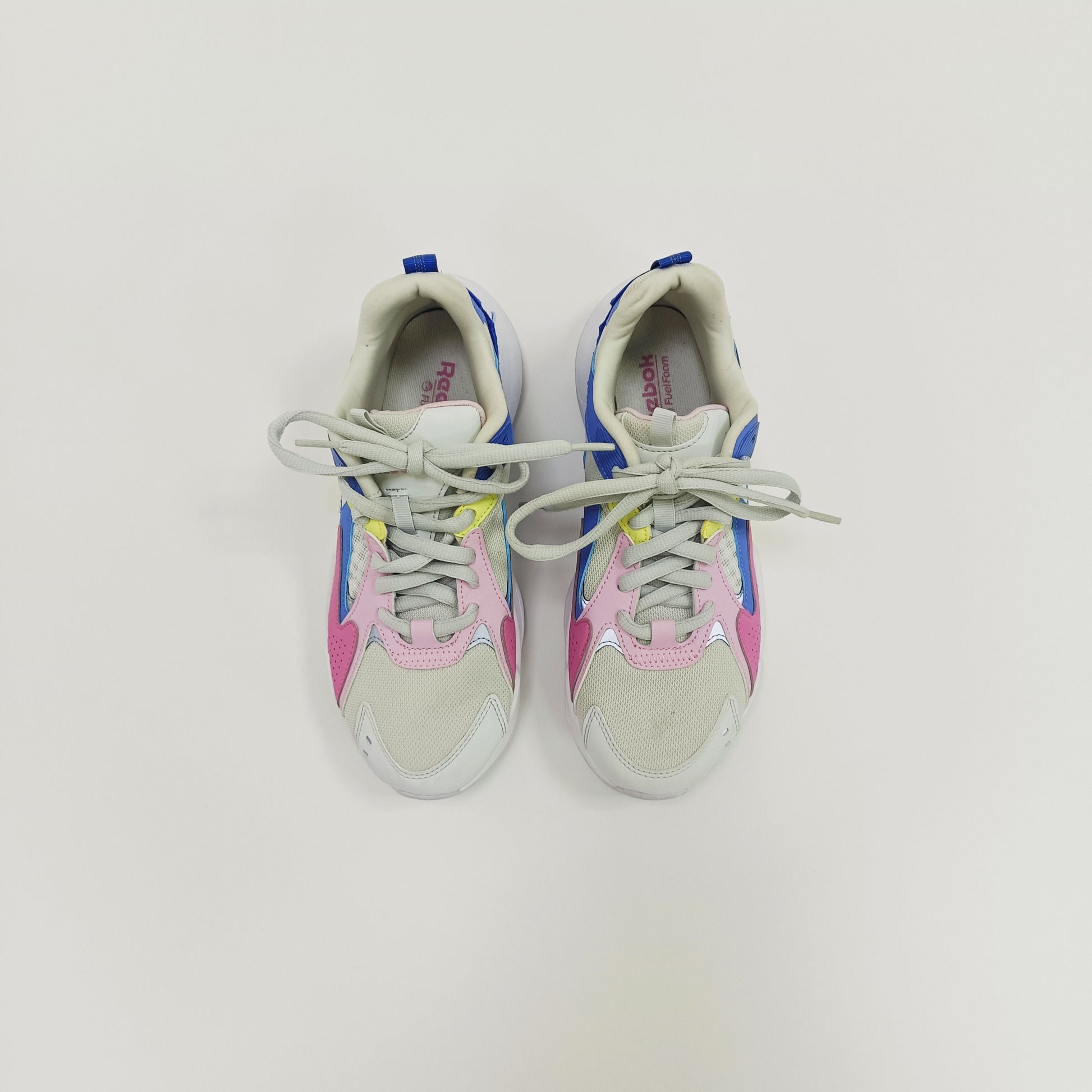 Reebok Pink & Blue Chunky Trainers Size 5 | Preloved