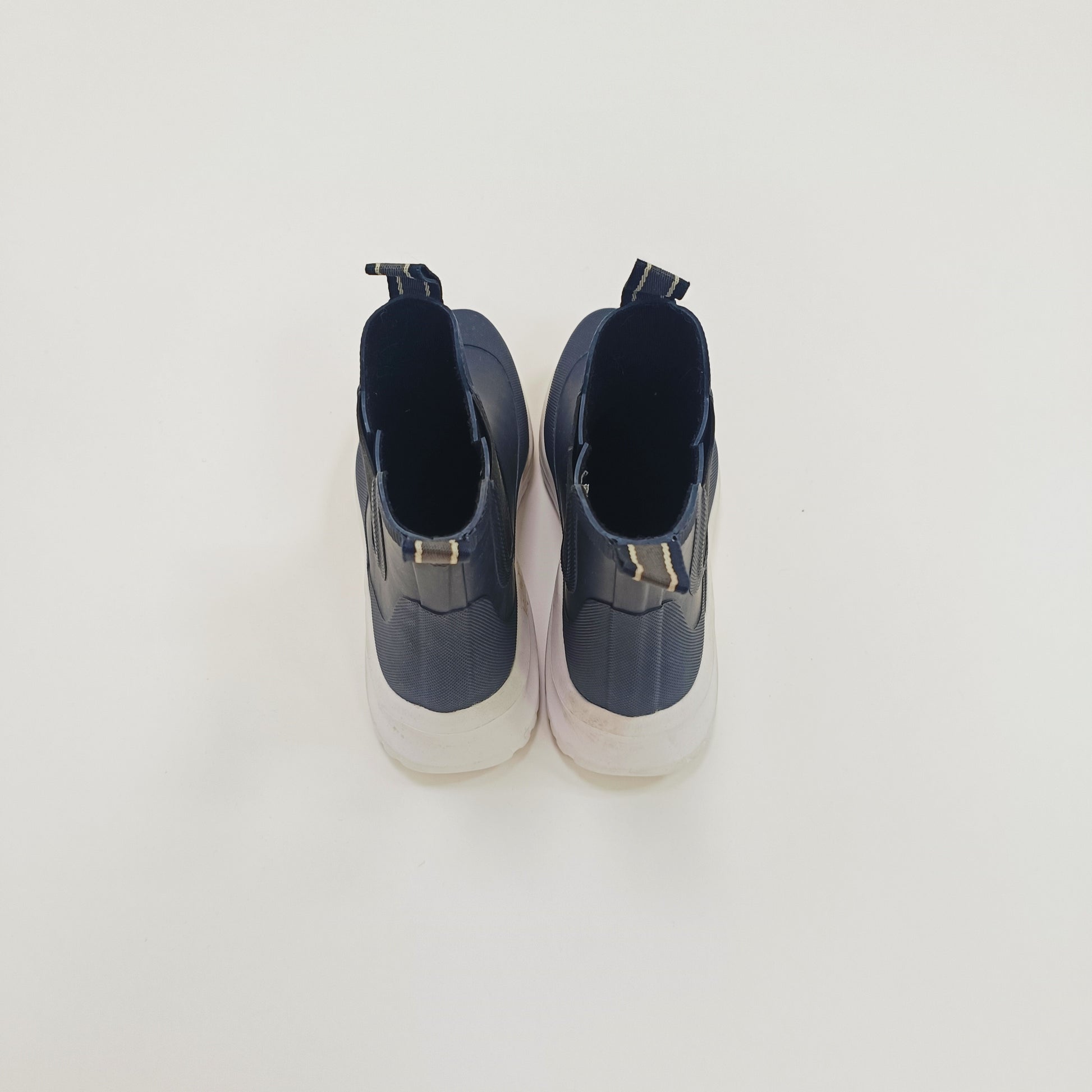 Blue With White Soles Cropped Wellies Size 6 | Preloved