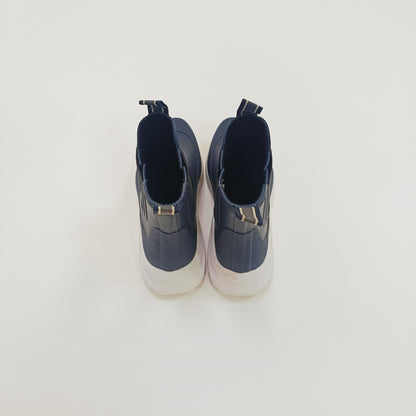 Blue With White Soles Cropped Wellies Size 6 | Preloved