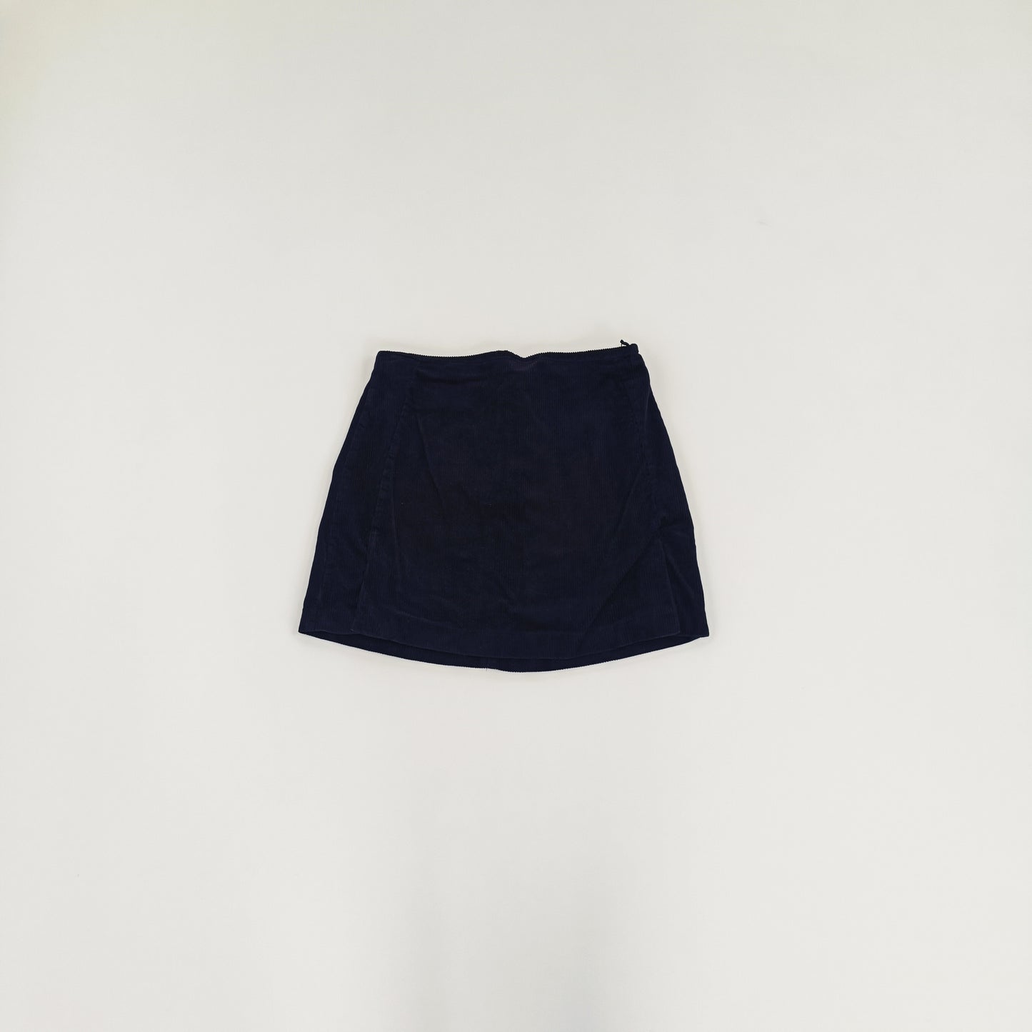 Navy Blue Corduroy Pleated Mini Skirt Size Small | Preloved