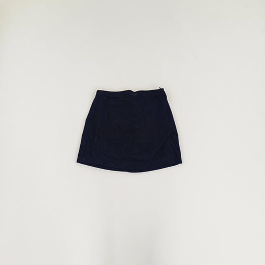 Navy Blue Corduroy Pleated Mini Skirt Size Small | Preloved