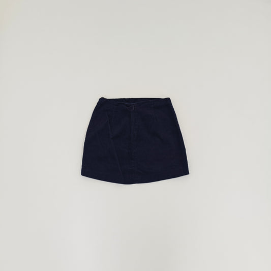 Navy Blue Corduroy Pleated Mini Skirt Size Small | Preloved