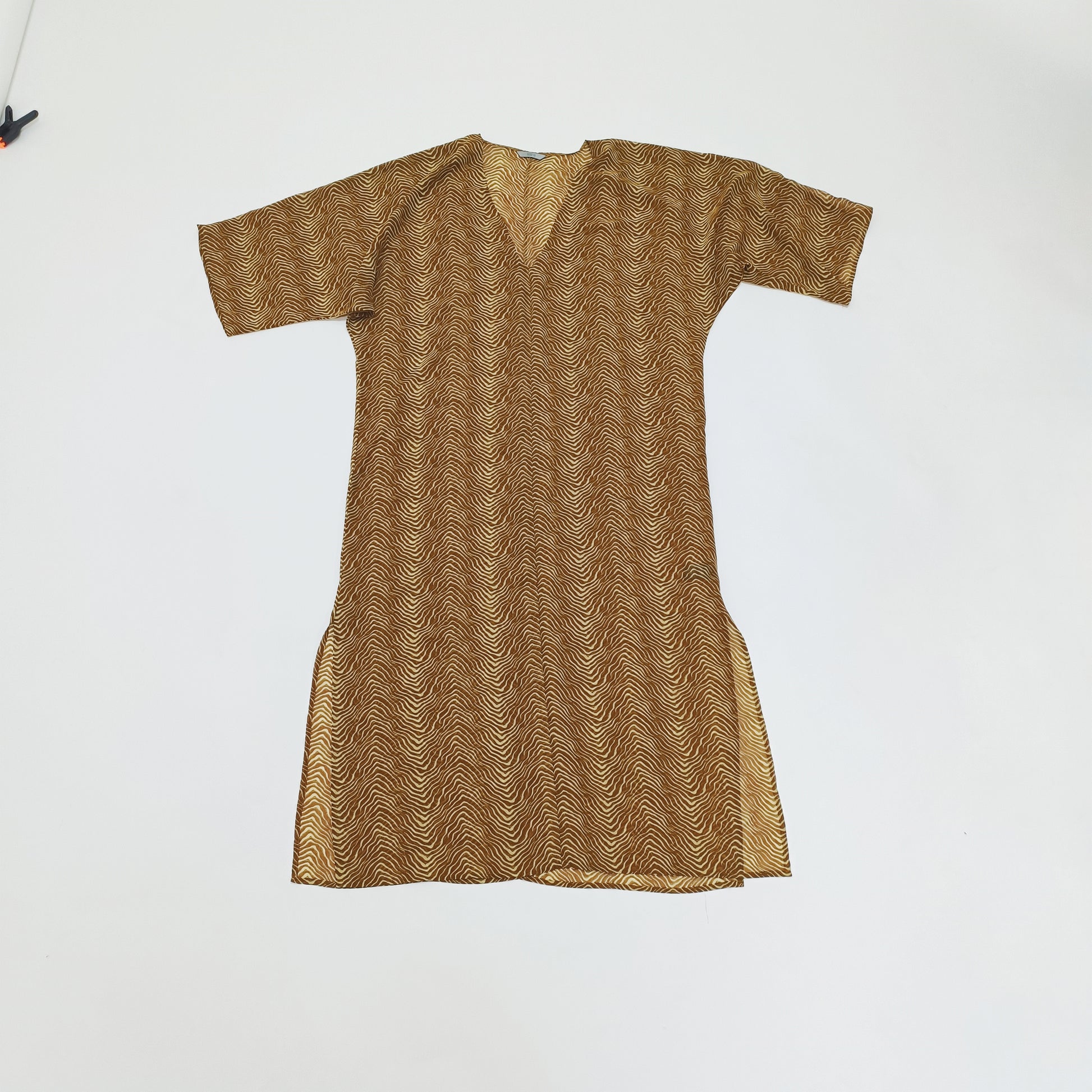 Brown Animal Print Maxi Beach Cover Up Size One Size | Preloved