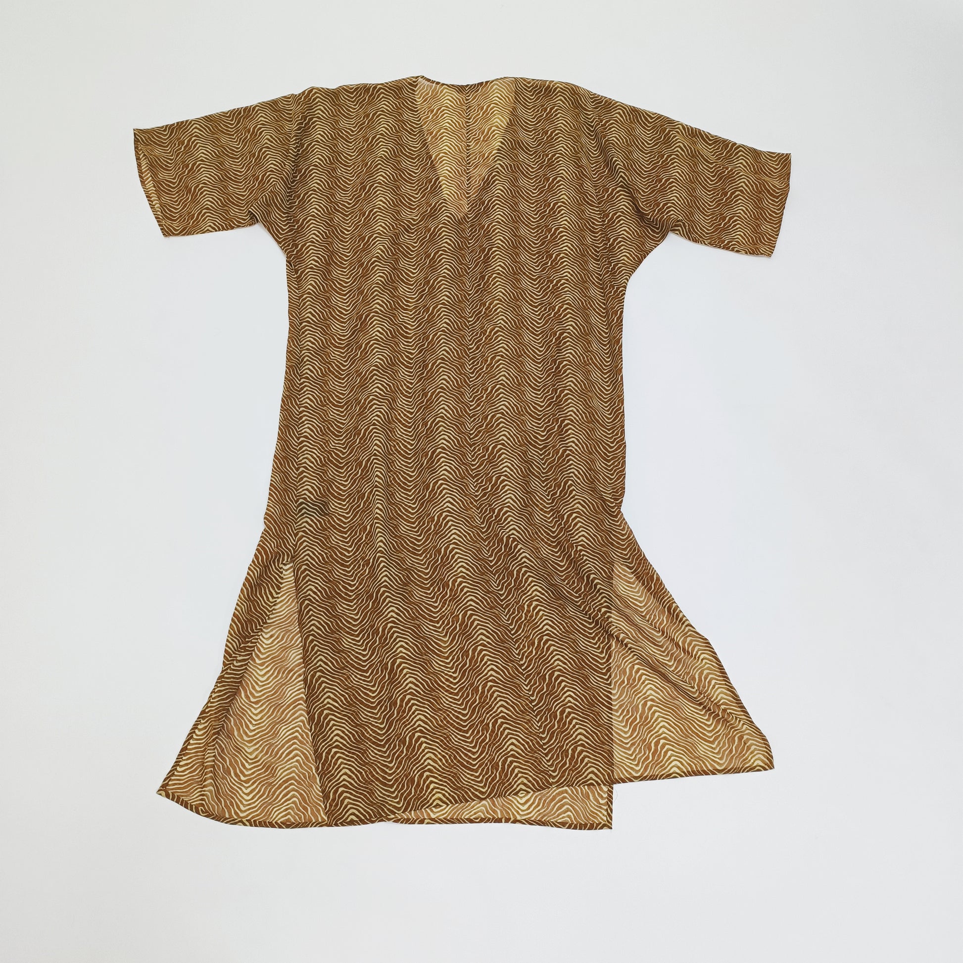 Brown Animal Print Maxi Beach Cover Up Size One Size | Preloved