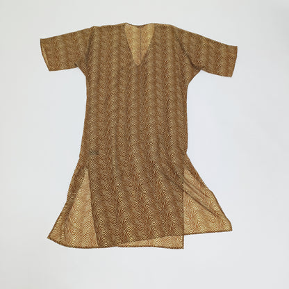 Brown Animal Print Maxi Beach Cover Up Size One Size | Preloved